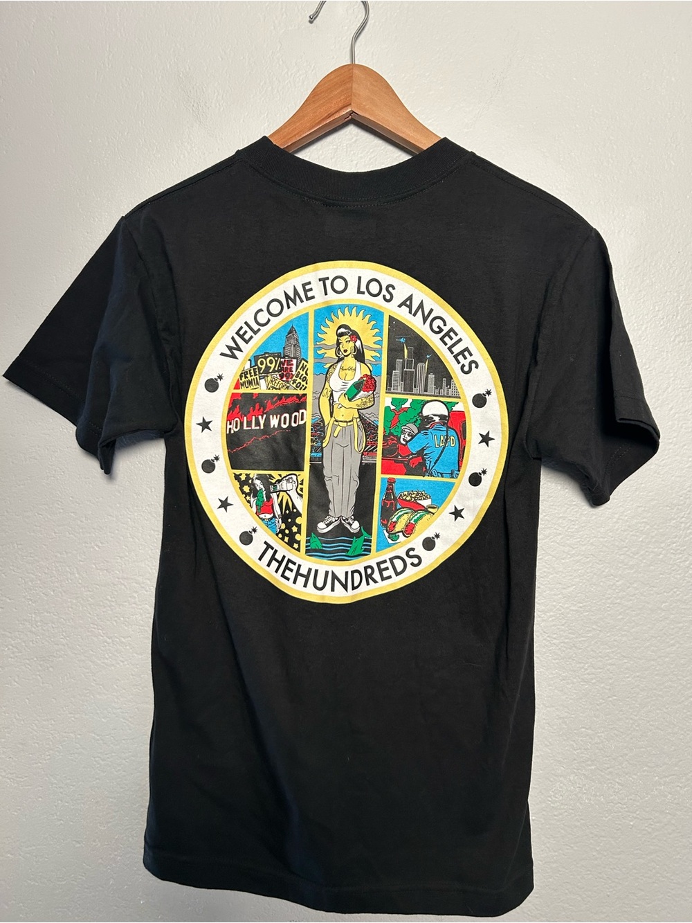 The Hundreds Black Welcome to Los Angeles Men’s Tee - Black Small S
